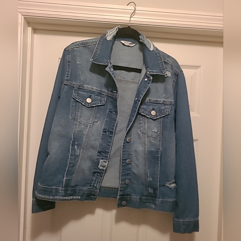 Blu [Edit] Denim Distressed Jacket (Small)